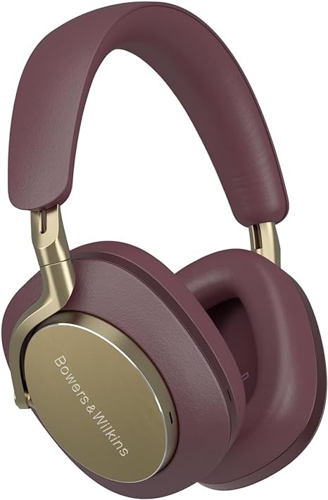 Bowers & Wilkins Px8 Over-Ear Wireless Headphones (2023 Model), Advanced Active Noise Cancellation, Compatible with B&W Android/iOS Music App, 7-Hour Playback on 15-Min Quick Charge, Royal Burgundy