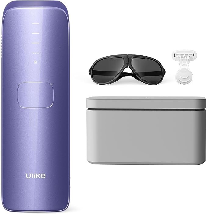 Ulike Laser Hair Removal for Women and Men, Air 3 IPL Hair Removal with Sapphire Ice-Cooling System for Nearly Painless & Long-Lasting Result, Flat-Head Window for Body & Face at-Home Use