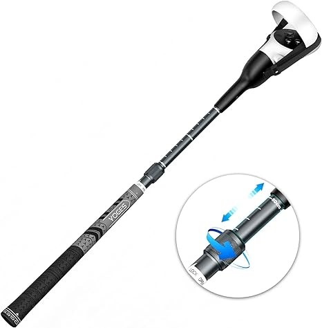 YOGES VR Golf Club Handle Compatible with Oculus Quest 2, Adjustable Length Realistic Golf Club Attachment for Quest 2, Virtual Reality Grips Accessories for Golf +, Golf 5 eClub