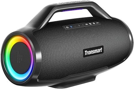 Tronsmart Bang Max Portable Bluetooth Speaker, 130W Powerful Loud Speaker with Deep Bass, Party Sync, IPX6 Waterproof, 24H Playtime, Customized EQ & Light Show,Portable Speaker with Handle for Outdoor